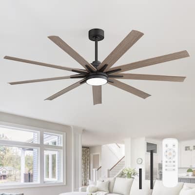 65" Modern Integrated LED Ceiling Fan with Light and Remote
