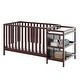 preview thumbnail 11 of 33, Storkcraft Pacific 4-in-1 Convertible Crib and Changer - 2 Open Shelves, Water-Resistant Vinyl Changing Pad with Safety Strap