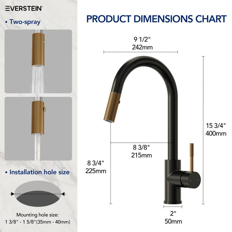 Single-Handle Pull-Down Sprayer Kitchen Faucet with 360° Spout Swivel