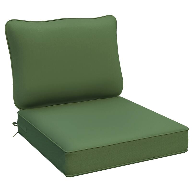 24"x24"x5"Waterproof Outdoor Deep Seat Cushion Set for Patio Furniture - Dark Moss Green - 1 Count