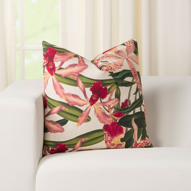 Smithsonian Orchidelia Floral Throw Pillow