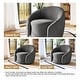 preview thumbnail 18 of 70, 35" Wide Velvet/ Boucle Swivel Barrel Accent Chair