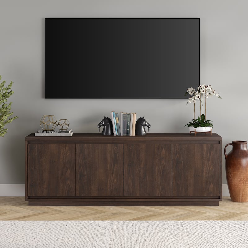 Presque Rectangular TV Stand for TV's up to 75" - Alder Brown