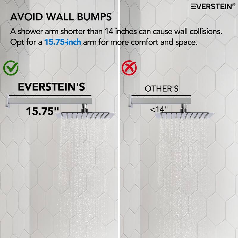 Slide Bar High-Pressure Balancing Shower System 10" Rainfall Shower Head with Handheld Shower