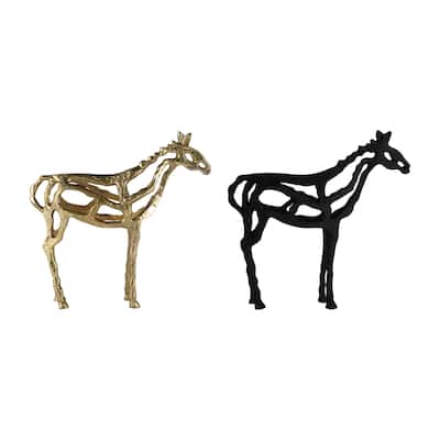 Sagebrook Home Metal Horse Illusion Sculpture - 15" x 4" x 14"