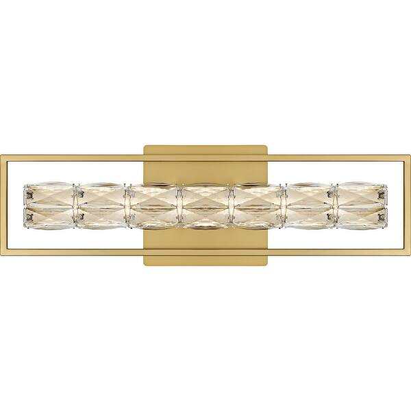 slide 2 of 9, Dazzle Integrated LED Soft Gold Bath Light with CCT Switch