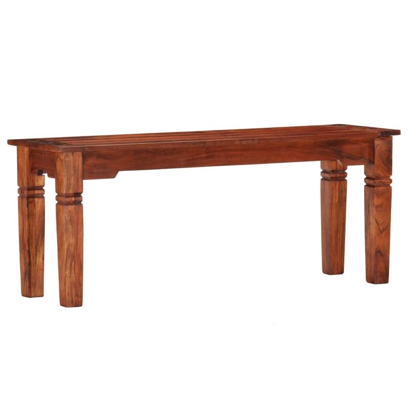 vidaXL Bench 43.3 " Solid Acacia Wood - 43.3 x 13.8 x 17.7"
