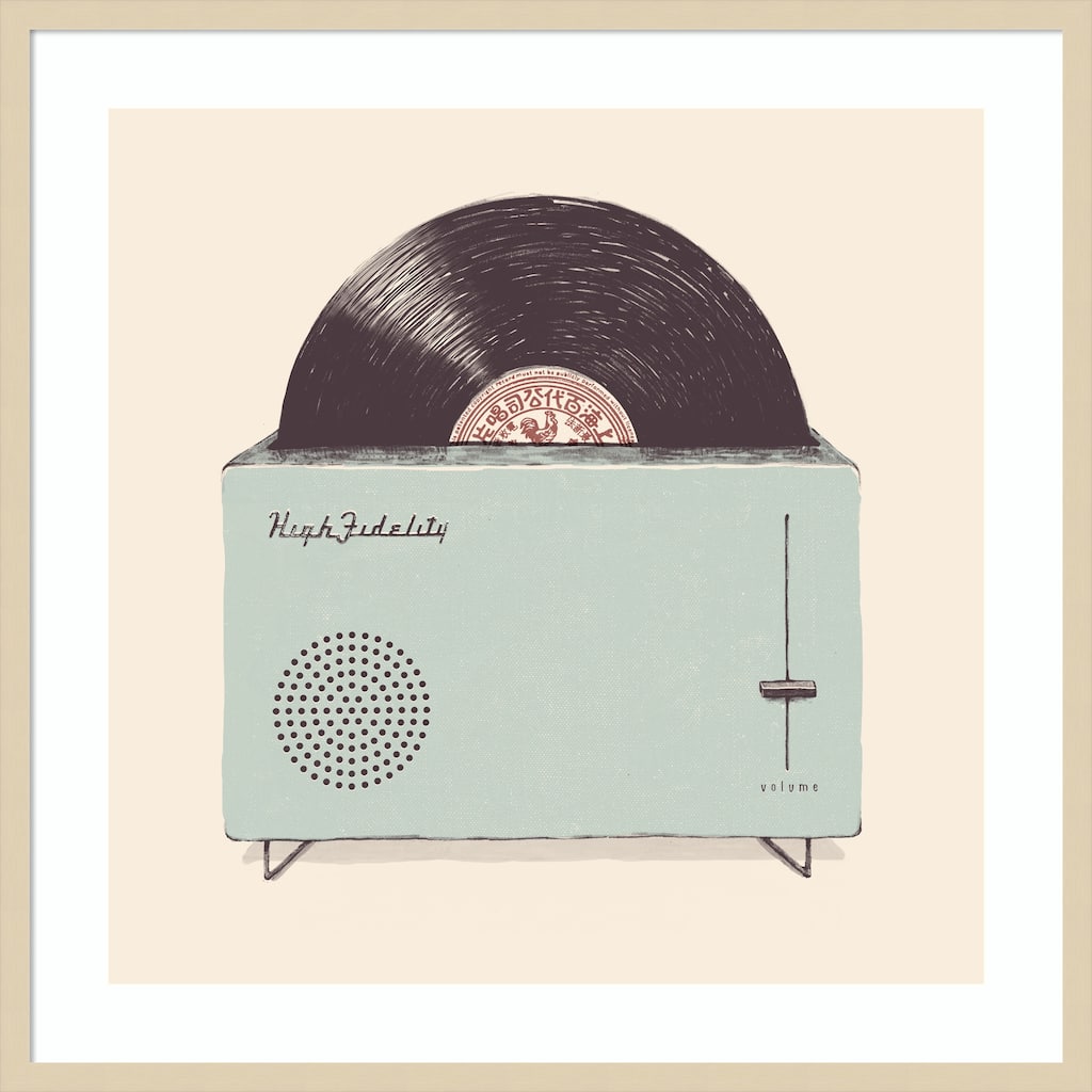 High Fidelity by Florent Bodart Wood Framed Wall Art Print