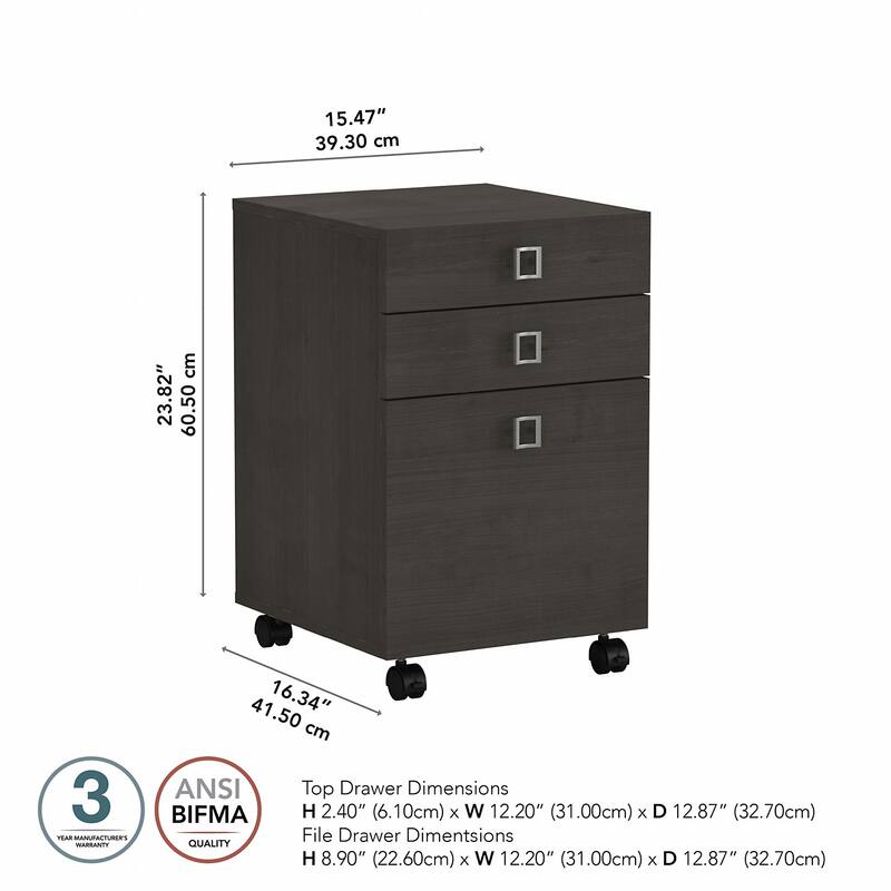 Echo 3 Drawer Mobile File Cabinet by Bush Business Furniture