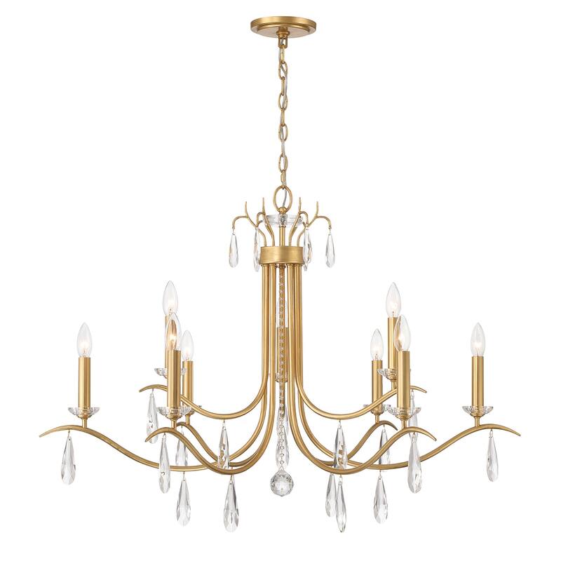 Crystorama Lighting Group ROL-18819 Rollins 9 Light 40" Wide Crystal