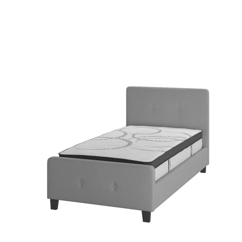 Tufted Platform Bed with 10 Inch Pocket Spring Mattress