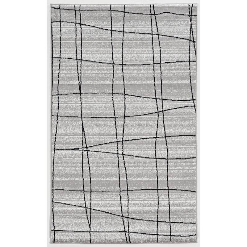 Power Loomed Capri Mod Plaid Polypropylene Rug