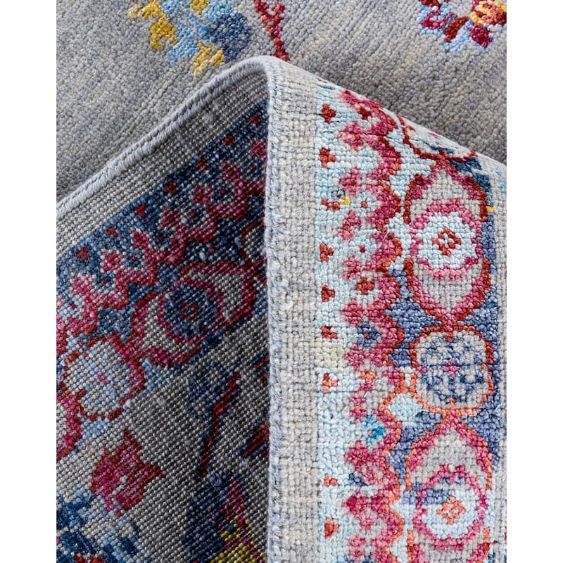 Ikat One-of-a-Kind Hand-Knotted Area Rug, Gray - 8' 3" x 10' 4"