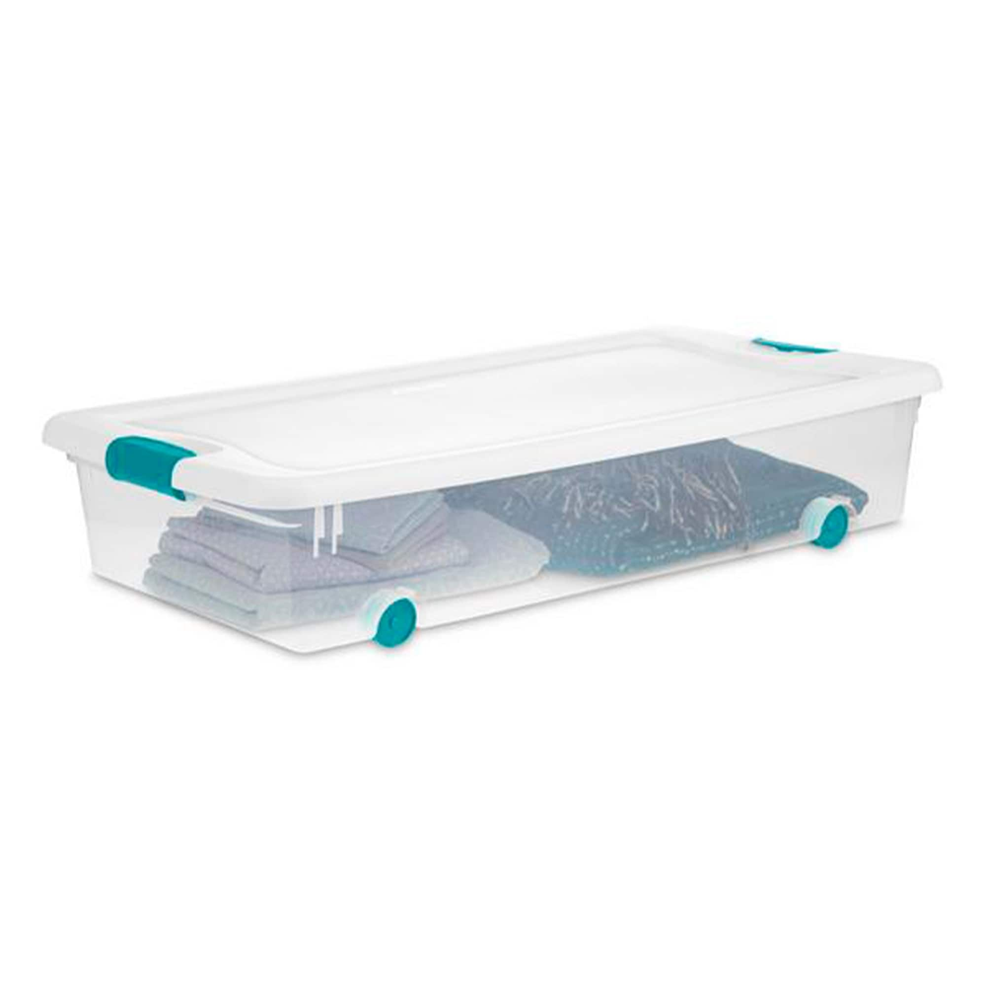 Sterilite 56 Quart Clear Plastic Storage Container with Latching