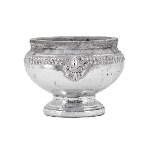 IMAX Home 41013 Tawnee Small Ceramic Vase - Silver