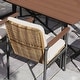 preview thumbnail 7 of 7, PureCane 9-Piece Aluminum Outdoor Dining Set with Wooden Table Top, Wicker Chairs and Cushions