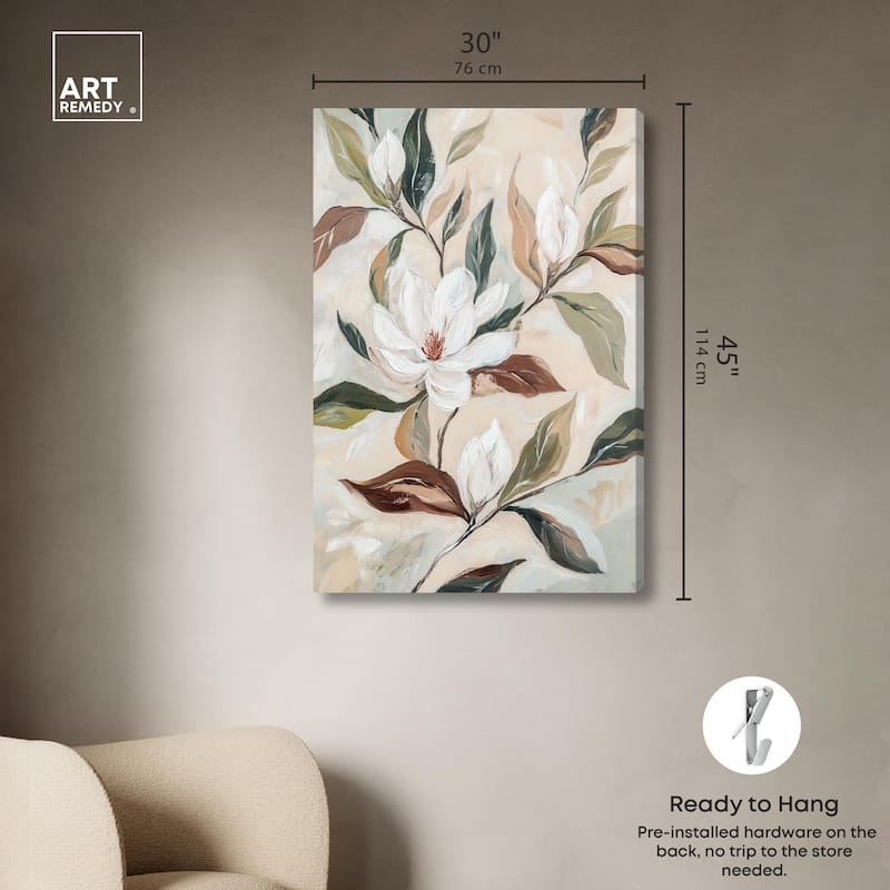 Soft Magnolia I Canvas by Art Remedy, Gallery Wrapped