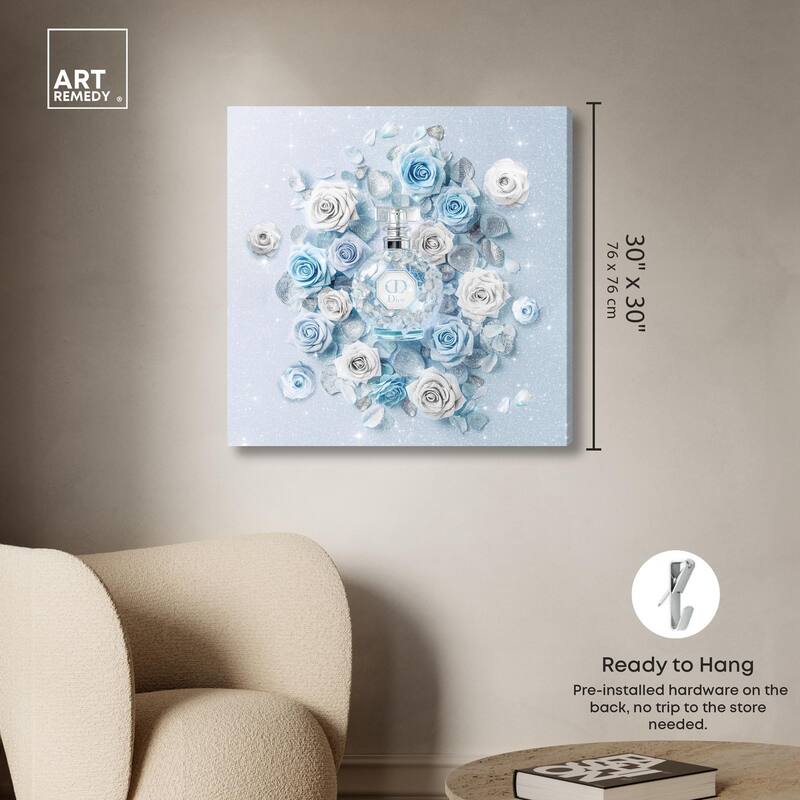 Sparkling Floral Perfume II Canvas by Art Remedy, Gallery Wrapped