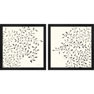 Danhui Nai 'Ink Leaf' Framed Art (Set of 2)