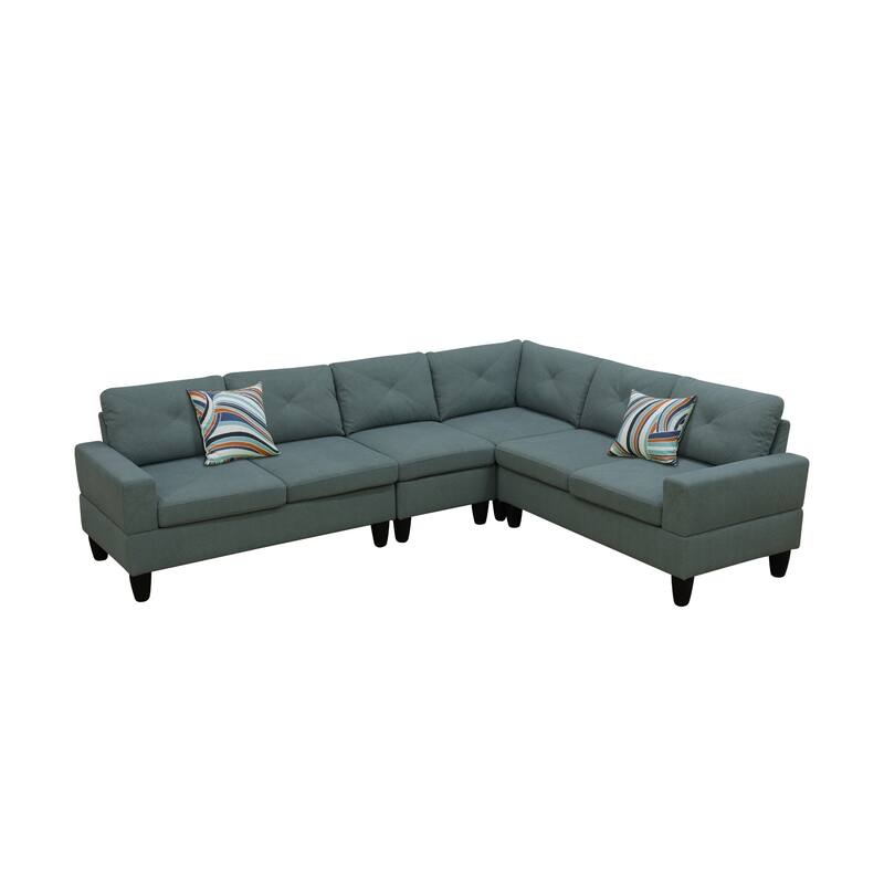Contemporary 4-Piece L-Shaped Sectional Sofa Set