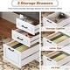 preview thumbnail 9 of 156, Farmhouse Executive L Shaped Desk Home Office Desk with Drawers and Storage Cabinet & Power Outlet