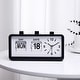 preview thumbnail 7 of 5, Silent Non Tick Clock with Calendar and Week Home Decor Desk Clocks for Office - 7.8"L x 1.9"W x 3.7"H Black
