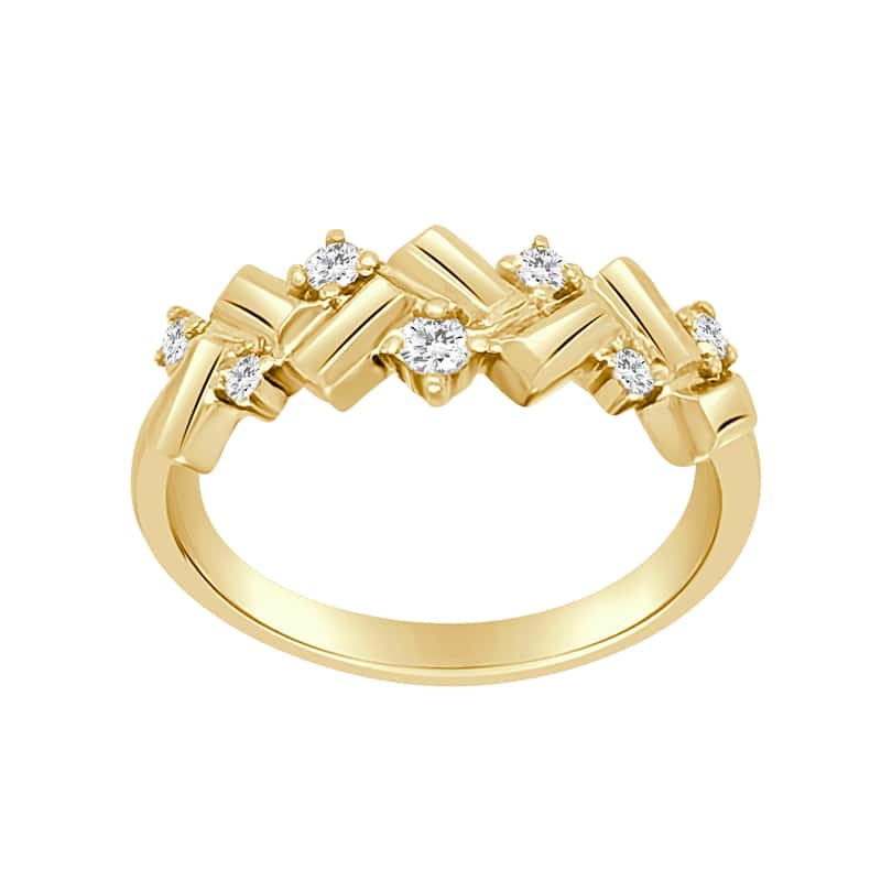 Auriya 14k Gold Lab Grown Round Diamond Braided Band 0.14 ct. tw. (F-G, VS)