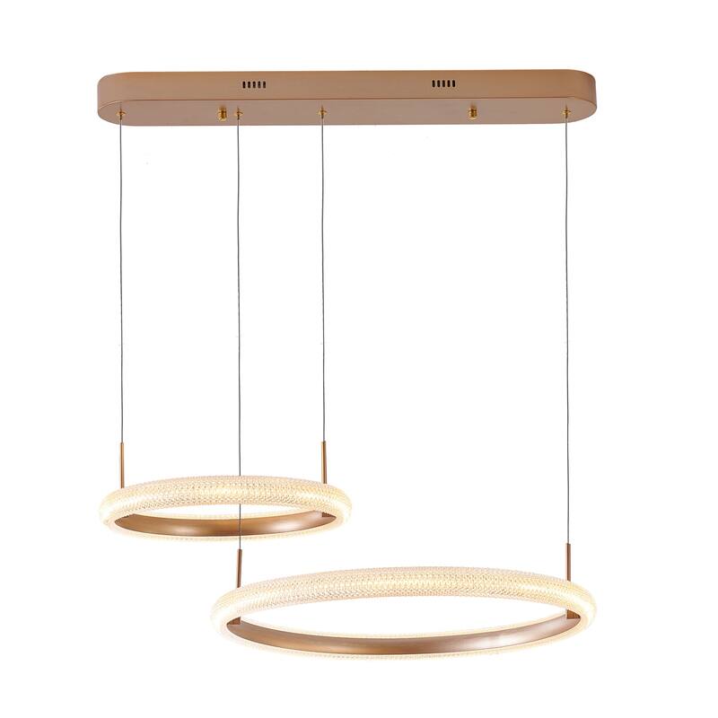 Rococo Chandelier Gold Crystal Lighting - Elegant Ceiling Light Fixture for Dining Room Decor - 9.84