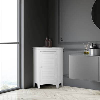 Teamson Home Glancy Freestanding Corner Floor Cabinet
