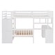preview thumbnail 12 of 17, Elegant Full Over Twin Bunk Bed with Desk, Drawers and Shelves, White