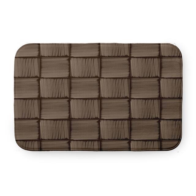 Basketweave Pet Feeding Mat for Dogs and Cats - Brown - 24" x 17"