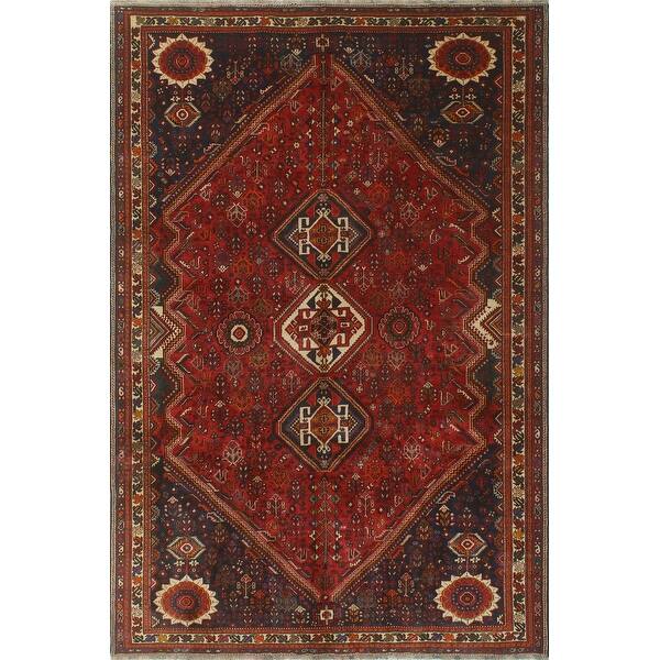 Red Colton Check Rug Semi-Antique Colton Red/Ivory Rug - 7'3