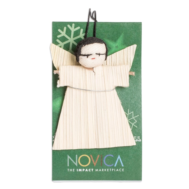 Novica Handmade Fortune Angel Cotton Worry Doll