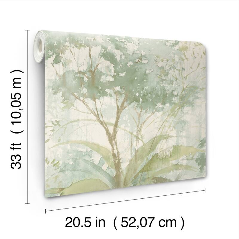 A-Street Prints Mistwood Green Forest Wallpaper