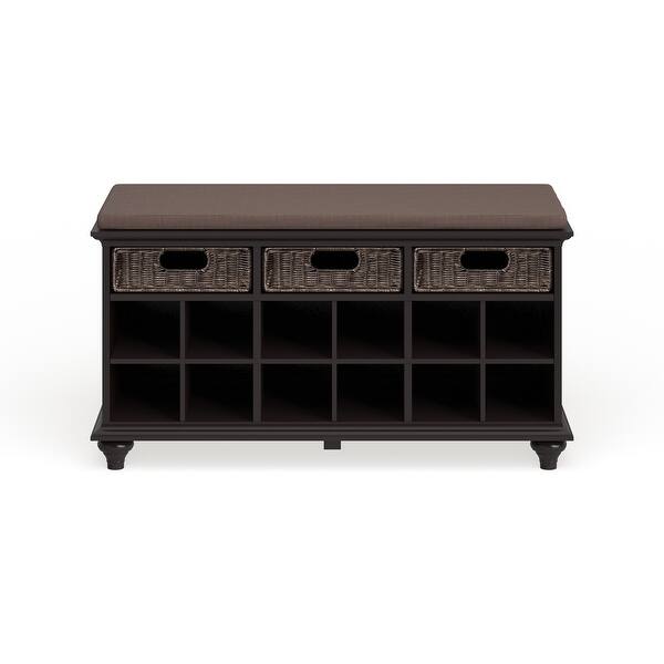 Shop Copper Grove Williamette Espresso Brown Shoe Bench On Sale Overstock 23122637