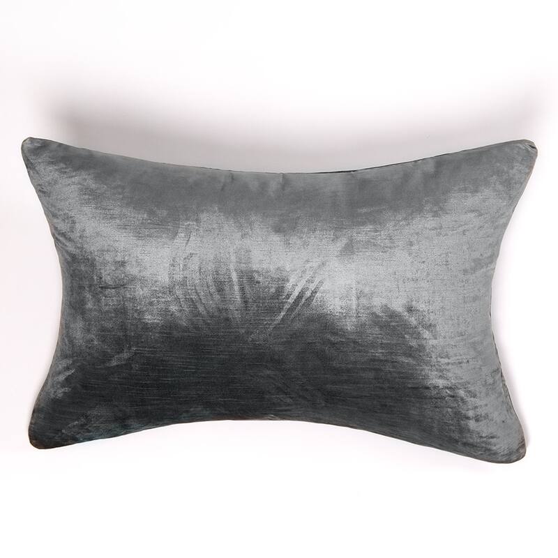 Lia Rayon Velvet Sham, Steel Blue, Euro