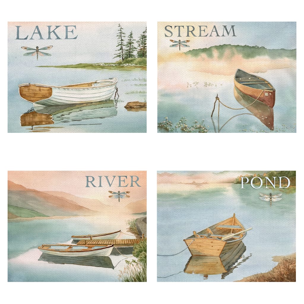The Lake, Pond, River, Stream by Lynnea Washburn Canvas Art Prints