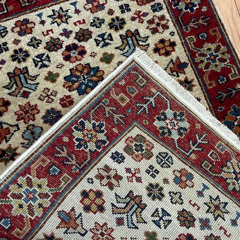 HERAT ORIENTAL Hand-knotted 2' x 3' Indo Karaja Wool Rug - 2' x 3'