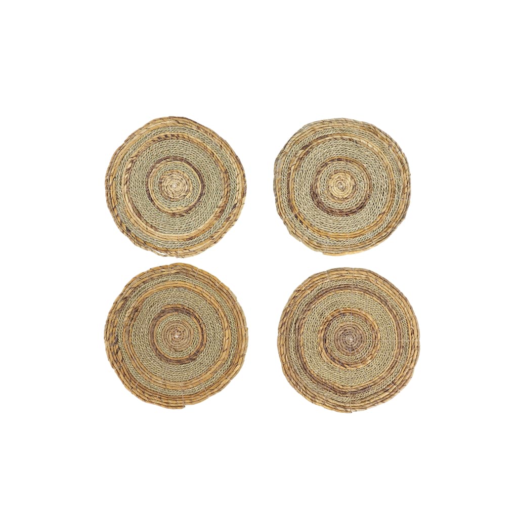 Dried Plant Place Setting Accessories - Set of 4 Black or Light Brown - Roche River Decor