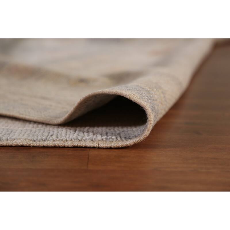 Hand Knotted Oriental 100% Wool Carpet Transitional All-Over Greys & Charcoal Oushak Area Rug - 11' 11'' X 9' 2''