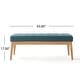 preview thumbnail 27 of 37, Saxon Mid-century Tufted Fabric Ottoman Bench by Christopher Knight Home - 43.00 L x 15.75 W x 17.00 H