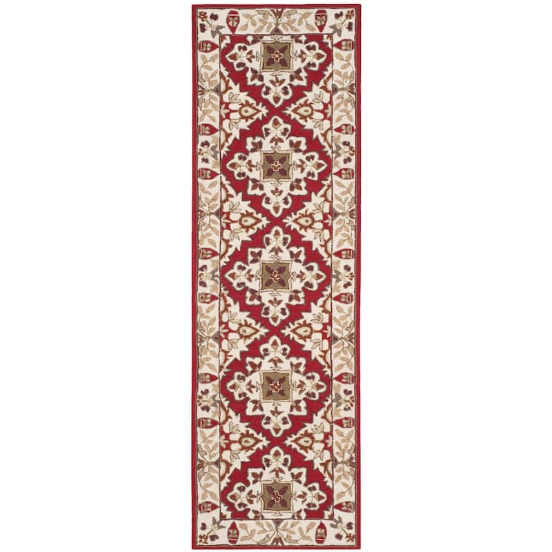 SAFAVIEH Handmade Easy Care Aviad Oriental Rug - 2'6" x 10' Runner - Ivory/Ivory