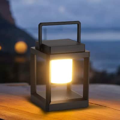 7.4" Outdoor Solar Lantern With LED Light Battery Powered, Durable & Stylish