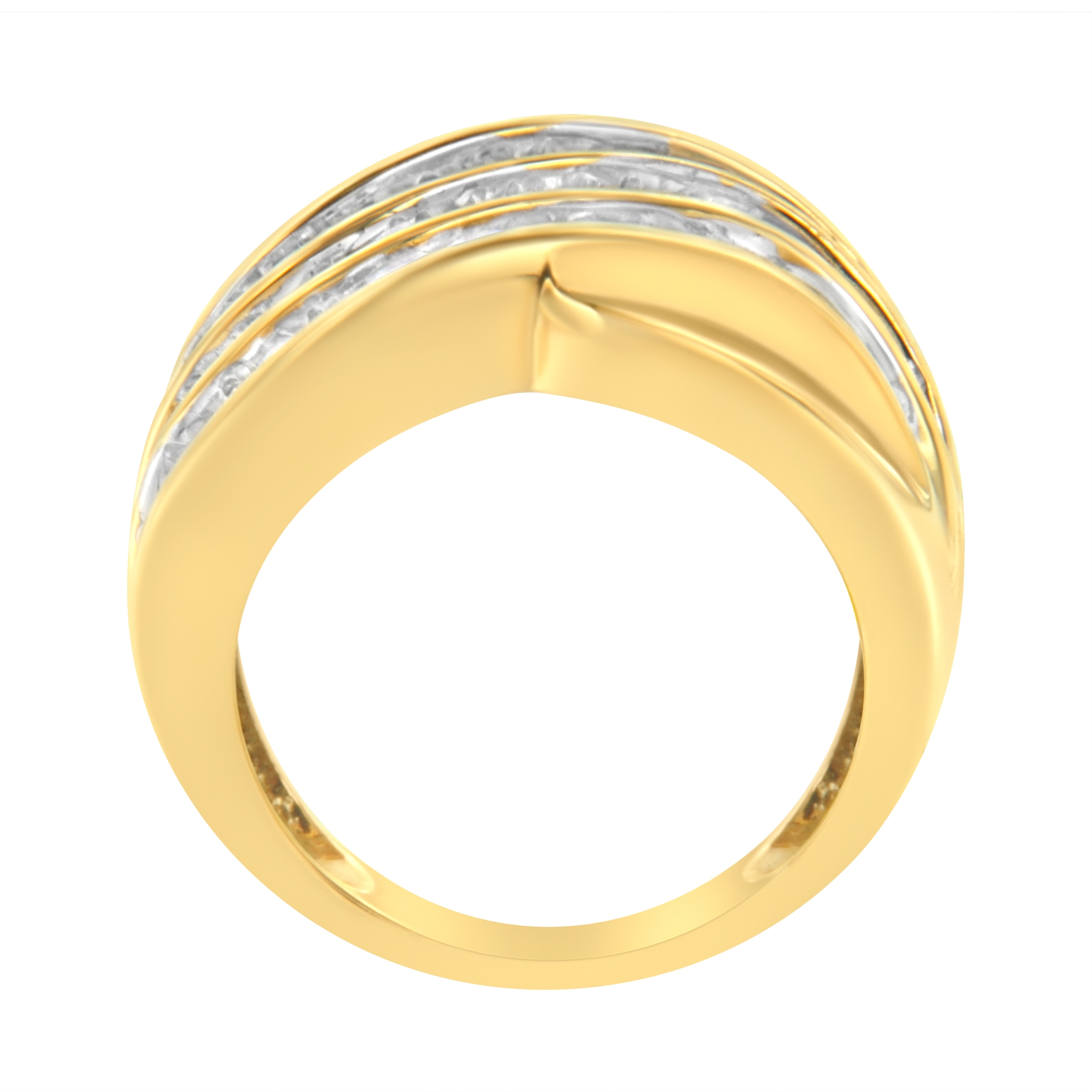 1//8 cttw, Diamond Wedding Band in 14K White Gold Size-7.25 G-H,I2-I3