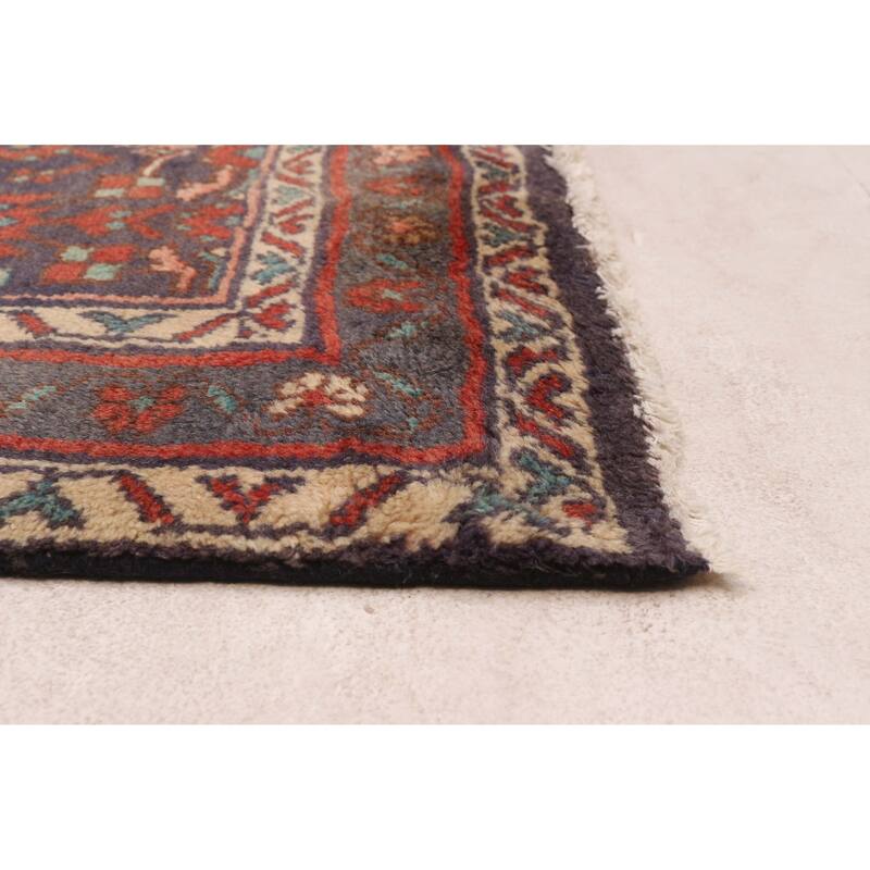ECARPETGALLERY Hand-knotted Andelz Navy Wool Rug - 3'8 x 7'0