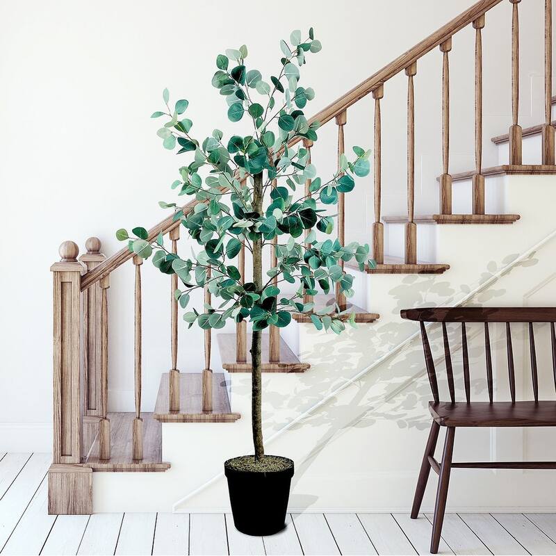 6-foot Artificial Eucalyptus Tree in Growers Pot