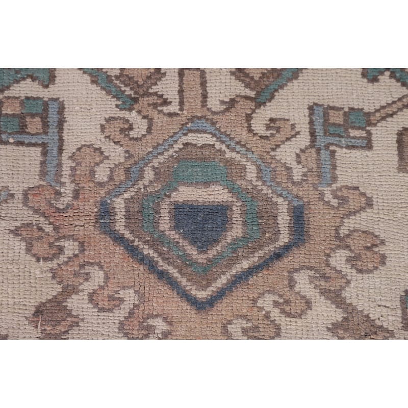 Geometric Bakhtiari Persian Vintage Rug Handmade Wool Carpet - 5'0" x 9'9"