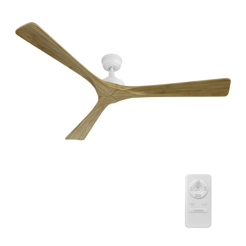 CARRO Roosevelt 60" 3-Blade Ceiling Fan with Remote-Solid Wood Blades