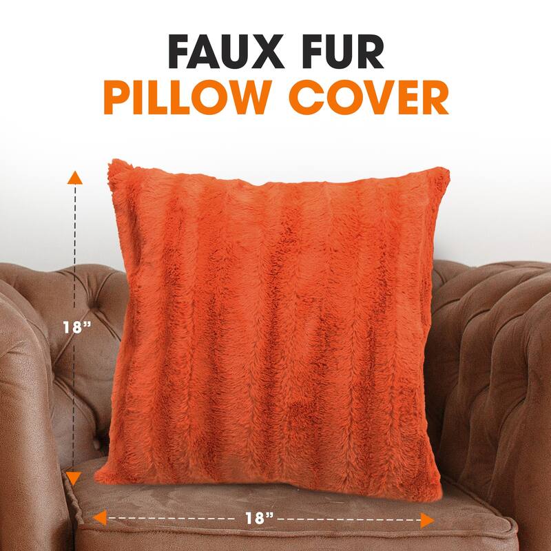 Cheer Collection FauxFur Throw Pillow Cover