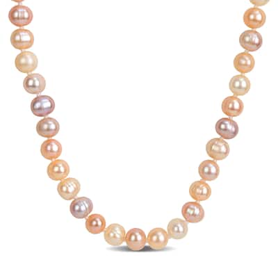 Miadora 7-7.5mm Multicolor Cultured Freshwater Pearl Endless Necklace - 36 in